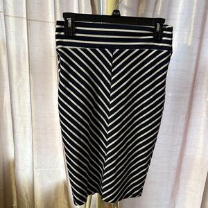 Love in Navy and White Chevron Pencil Skirt